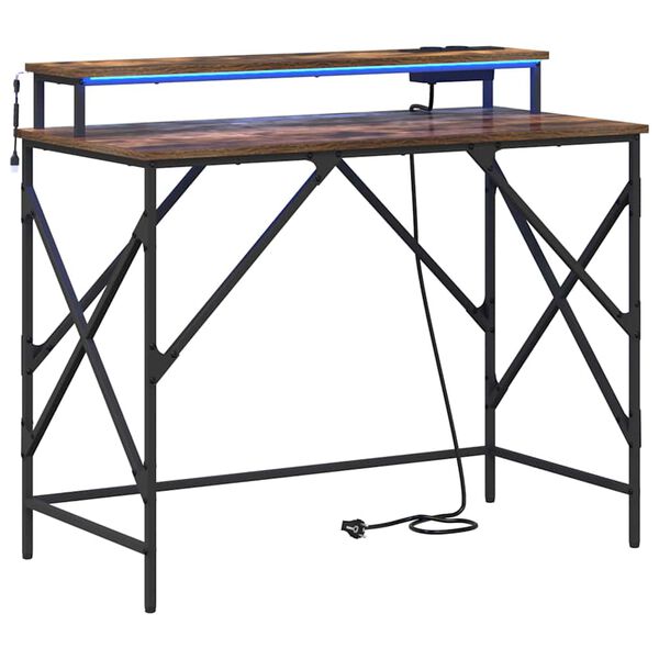 vidaXL Schreibtisch Ger&auml;ucherte Eiche 100 x 50 x 86,5 cm Holzwerkstoff