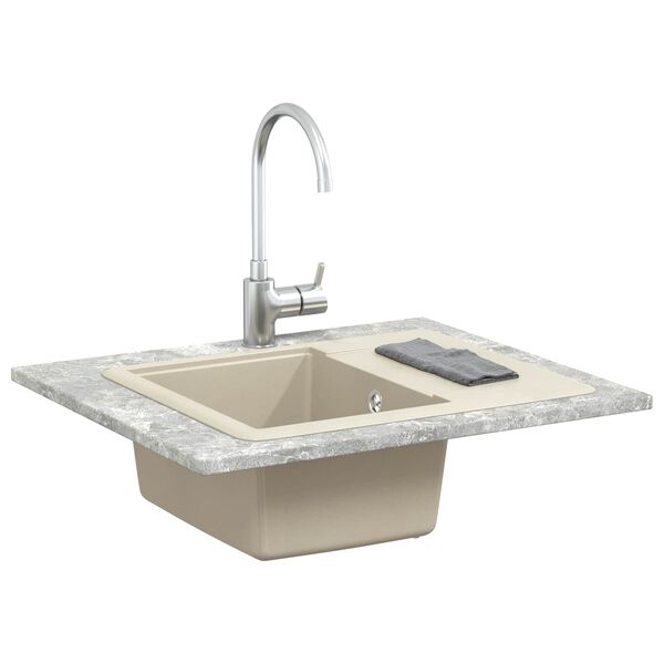 vidaXL Waschbecken Beige 560 x 460 mm 80% Quarz und 20% Harz