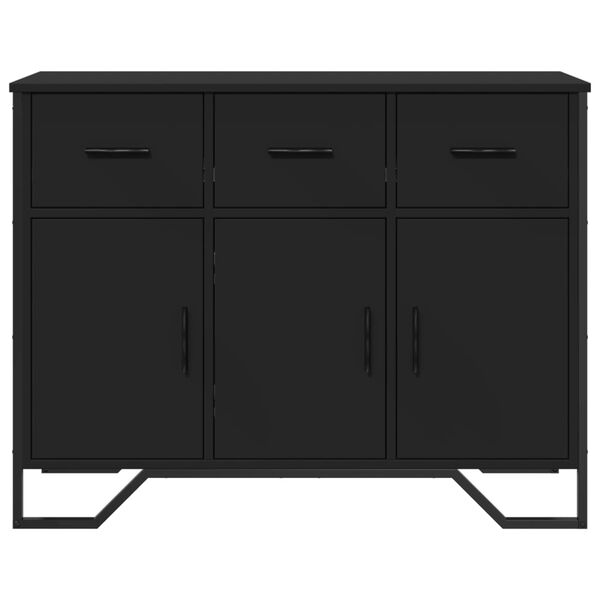 vidaXL Sideboard Schwarz 97x32,5x74,5 cm Holzwerkstoff