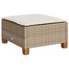 vidaXL 8-tlg. Garten-Sofagarnitur mit Kissen Beige Poly Rattan
