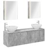 vidaXL Badezimmerschrank-Set 5 pcs Betongrau Holzwerkstoff