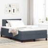 vidaXL Boxspringbett mit Matratze Dunkelgrau 120 x 190 cm Samt