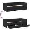 vidaXL Tagesbett mit Schubladen ohne Matratze Schwarz 75x190 cm