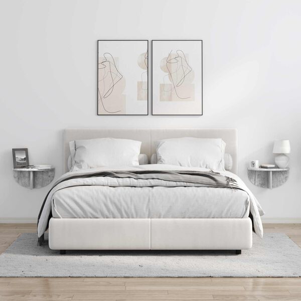 vidaXL Wandregal Wandmontiert Beton Grau 38 x 19 x 19 cm Holzwerkstoff