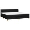 vidaXL Boxspringbett mit Matratze & LED Schwarz 200x200 cm Stoff