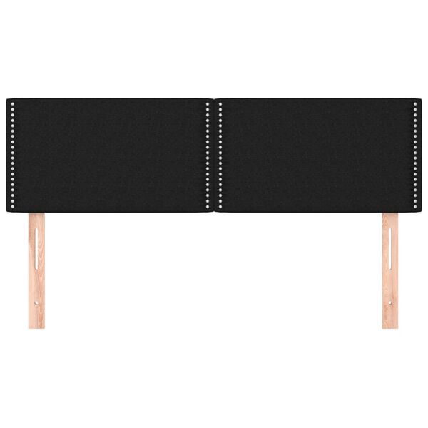 vidaXL Kopfteile 2 Stk. Schwarz 72x5x78/88 cm Stoff