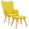 vidaXL Relaxsessel mit Hocker Senfgelb Stoff