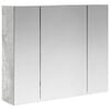 vidaXL Badezimmerspiegelschrank Beton Grau 60 x 14,5 x 50 cm