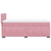 vidaXL Boxspringbett mit Matratze Rosa 100x200 cm Samt