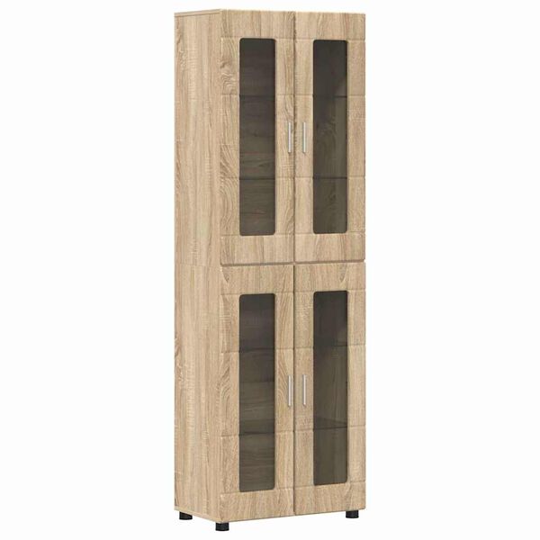vidaXL Highboard FLORIN Sonoma-Eiche 60 x 35 x 182 cm Holzwerkstoff
