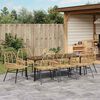 vidaXL Garten Essgruppe 9 pcs Braun Poly-Rattan