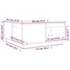 vidaXL Couchtisch 80x81x36,5 cm Massivholz Kiefer
