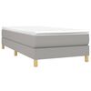 vidaXL Boxspringbett mit Matratze Hellgrau 90x190 cm Stoff