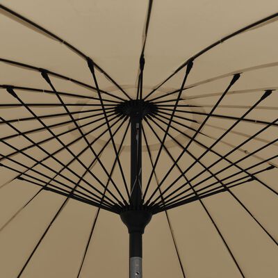 vidaXL Sonnenschirm mit Aluminium-Mast 270 cm Taupe