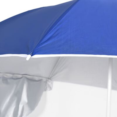 vidaXL Strandschirm mit Seitenwänden Blau 215 cm