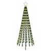 vidaXL LED-Weihnachtsbaum 180 cm 255 LEDs Warmes Wei&szlig; Stahl Schwarz