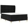 vidaXL Boxspringbett mit Matratze Dunkelgrau 90x190 cm Schwarz Stoff