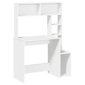 vidaXL Schreibtisch mit Regal Wei&szlig; 100x45x140 cm Holzwerkstoff