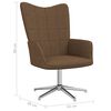 vidaXL Relaxsessel Braun Stoff
