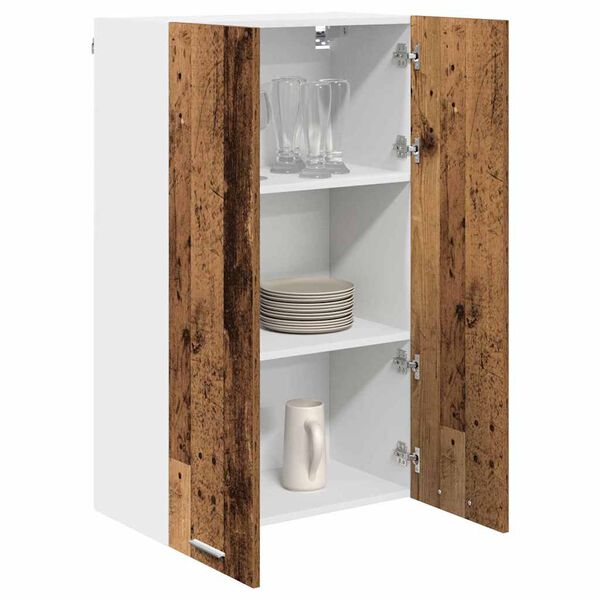 vidaXL H&auml;ngeschrank mit T&uuml;r Altholz 60 x 31 x 100 cm Holzwerkstoff