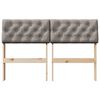 vidaXL Gepolstertes Kopfteil Taupe 120 cm Massives Kiefernholz