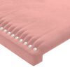 vidaXL Boxspringbett mit Matratze Rosa 200x200 cm Samt