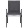 vidaXL Stapelbare Gartenst&uuml;hle 2 Stk. Stahl und Textiline Anthrazit