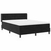 vidaXL Boxspringbett mit Matratze Schwarz 200 x 140 cm Samt