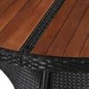 vidaXL 5-tlg. Garten-Essgruppe Poly Rattan Schwarz