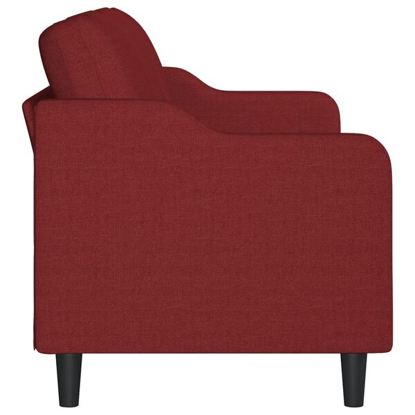 vidaXL 3-Sitzer-Sofa Weinrot 180 cm Stoff