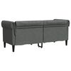 vidaXL Chesterfield-Sofa 2-Sitzer Dunkelgrau Stoff