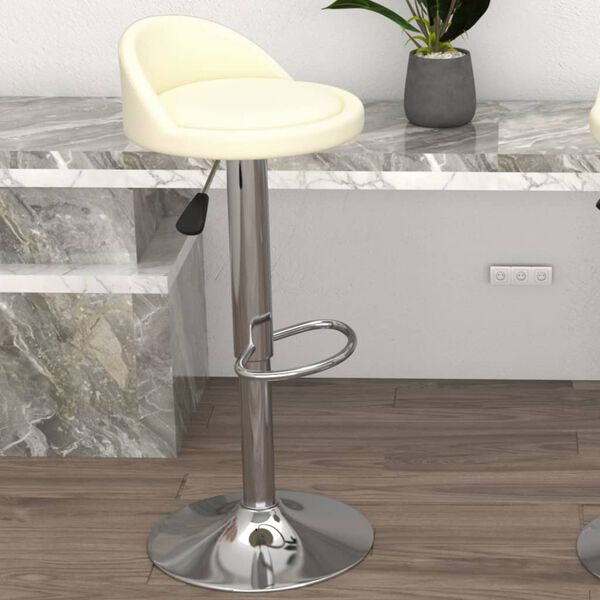 vidaXL Barhocker Creme Kunstleder