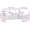 vidaXL Outdoor-Sofagarnitur 4 pcs Natur und Beige Massivholz Akazie