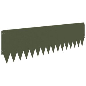 vidaXL Raseneinfassung 10 pcs 103 x 30 cm Stahl Olivgr&uuml;n