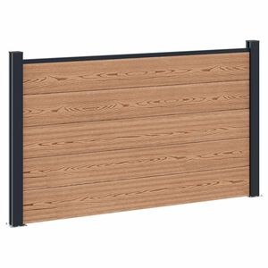 vidaXL zaunset 180 x 105 cm WPC und Aluminium Braun