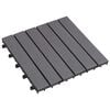 vidaXL Terrassenfliese 20 pcs Grau 30 x 30 cm Akazien-Hartholz