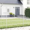 vidaXL Gartenzaun 4 pcs Wei&szlig; 170 x 215 cm Pulverbeschichteter Stahl