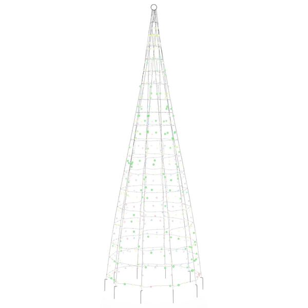 vidaXL LED-Weihnachtsbaum f&uuml;r Fahnenmast 550 LEDs Mehrfarbig 300 cm