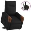 vidaXL Relaxsessel mit Aufstehhilfe Schwarz Stoff