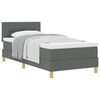 vidaXL Boxspringbett mit Matratze Dunkelgrau 90 x 200 cm Stoff