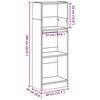 vidaXL Bücherregal Räuchereiche 40x24x109 cm Holzwerkstoff