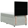 vidaXL Boxspringbett mit Matratze Hellgrau 80x200 cm Samt