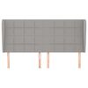 vidaXL Kopfteil mit Ohren Hellgrau 163x23x118/128 cm Stoff