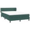vidaXL Boxspringbett mit Matratze Dunkelgr&uuml;n 140x220 cm Samt