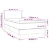 vidaXL Boxspringbett mit Matratze Dunkelgrau 80x200 cm Stoff