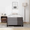 vidaXL Bettrahmen mit Matratze Grau 100 x 200 cm Stoff