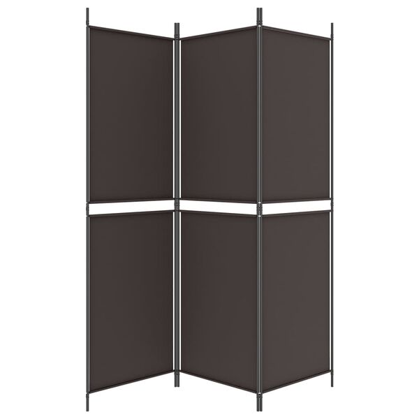 vidaXL 3-tlg. Paravent Braun 150x180 cm Stoff