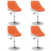 vidaXL Esszimmerst&uuml;hle 4 Stk. Drehbar Orange und Wei&szlig; Kunstleder