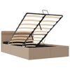 vidaXL Stauraumbett mit LED Cappuccino-Braun Kunstleder 120&times;200cm