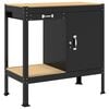 vidaXL Werkbank mit Regal Schwarz 90 x 49 x 91 cm Sperrholz und Metall